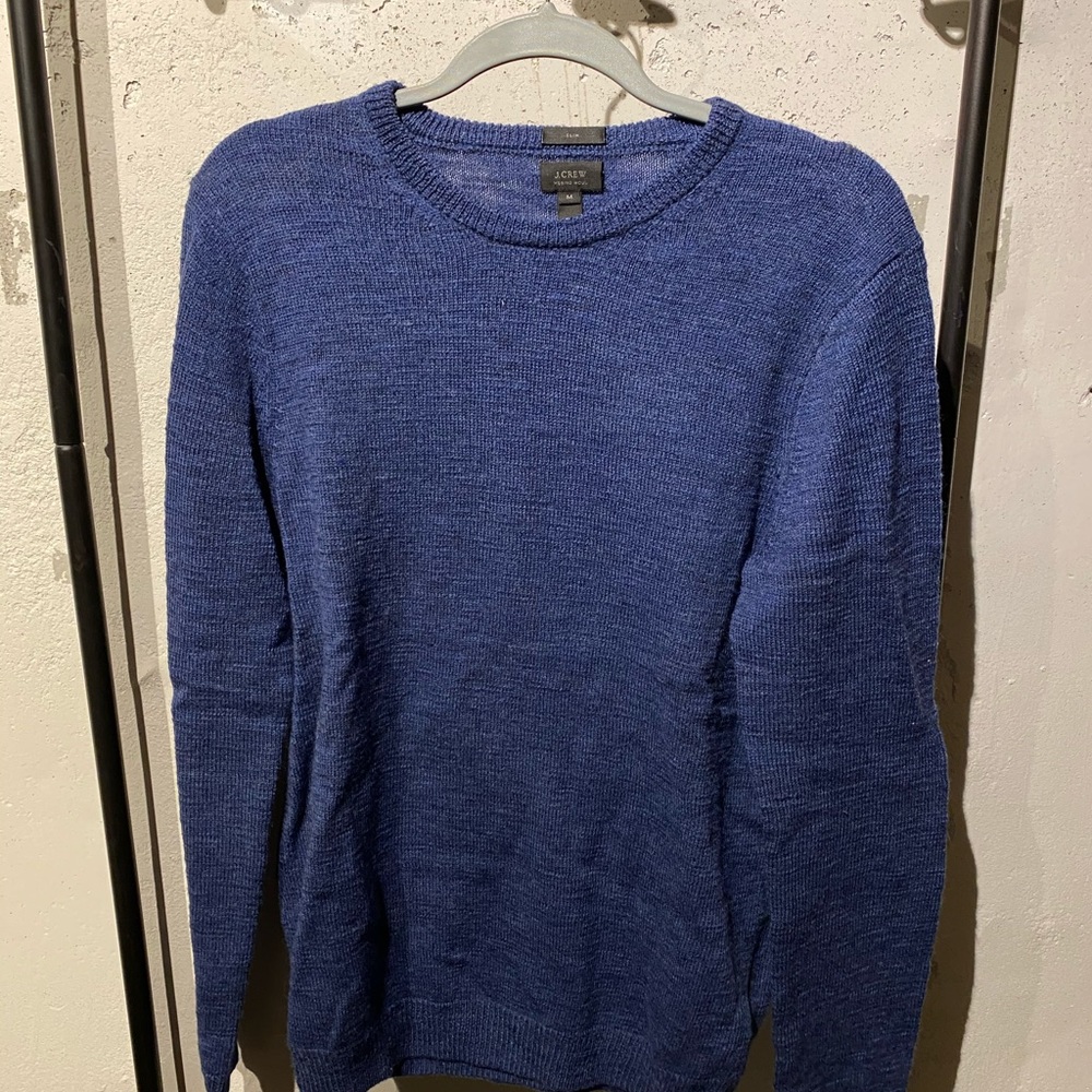 Leather patch sweater